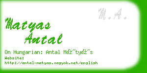 matyas antal business card